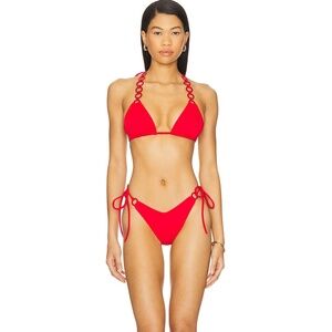 Saudade Cherry Bikini Set in Red